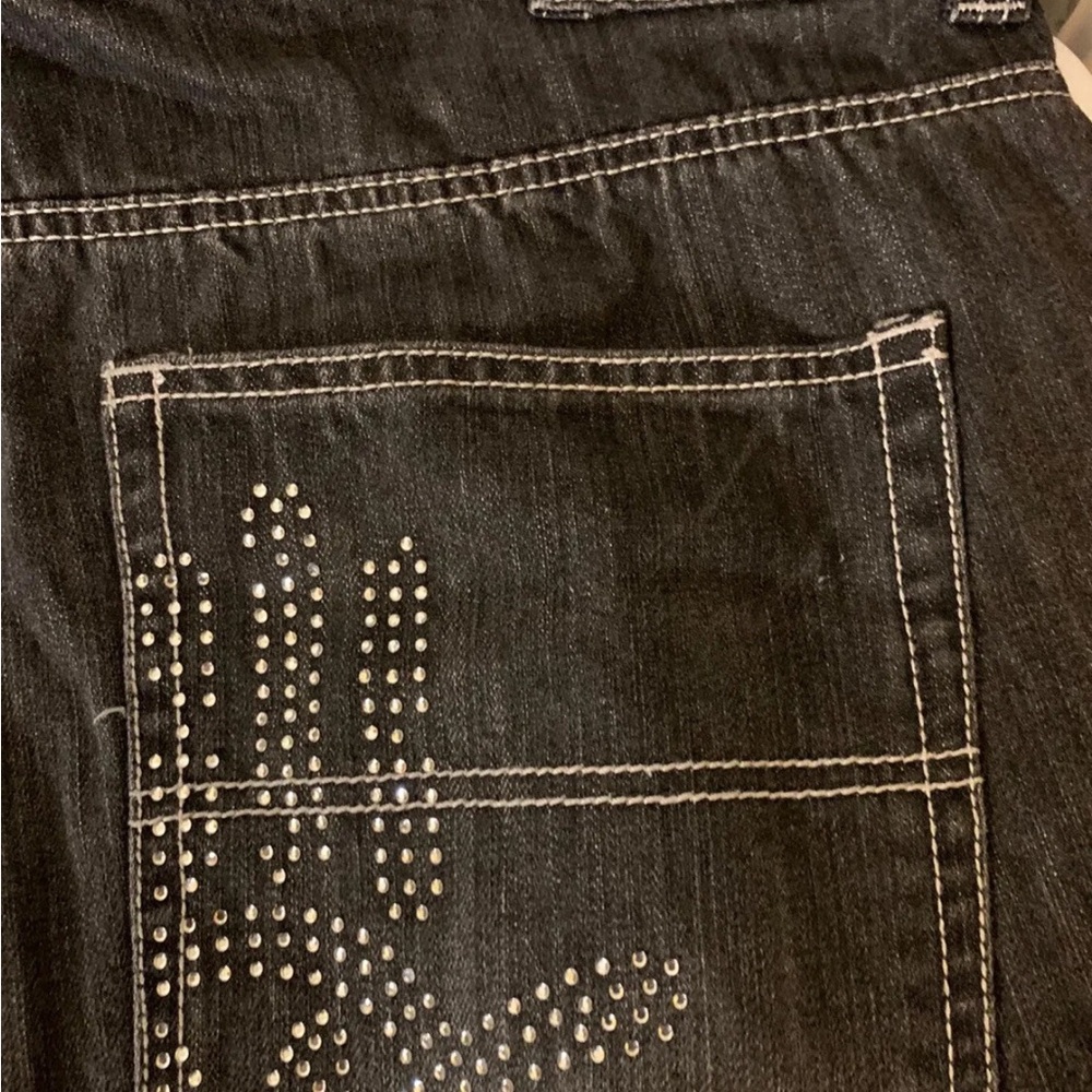 Vtg Miskeen jeans‎ mens sz 40 X 22 Denim Jeans with Rhinestone Detail